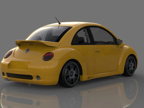 Volkswagen Beetle Turbo tuning 3D Model