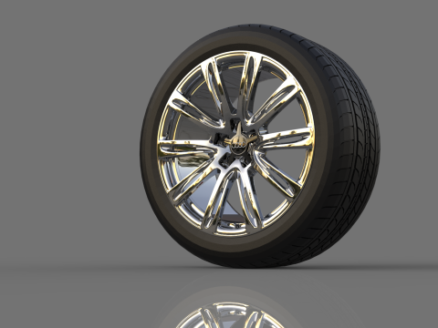 Collection of car wheels 3D 模型