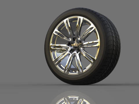 Collection of car wheels 3D Model