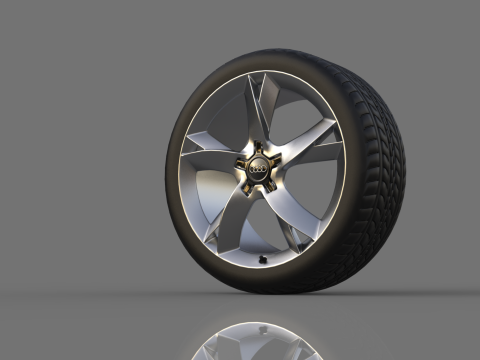 Collection of car wheels 3D 模型
