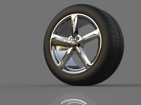 Collection of car wheels 3D 模型