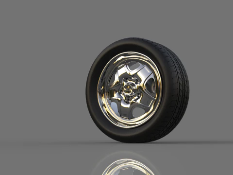 Collection of car wheels 3D Model