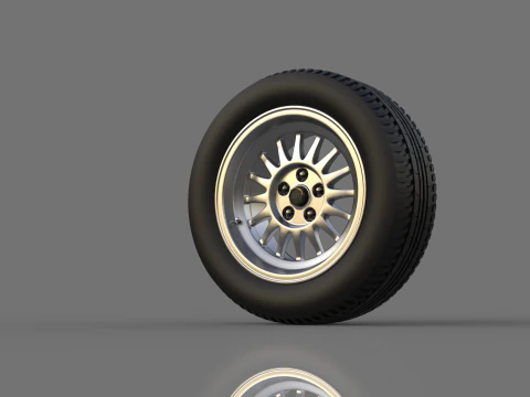 Collection of car wheels 3D Model