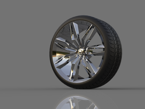 Collection of car wheels 3D 模型