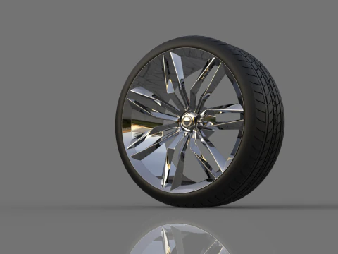 Collection of car wheels 3D Model