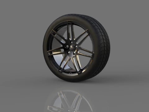 Collection of car wheels 3D Model