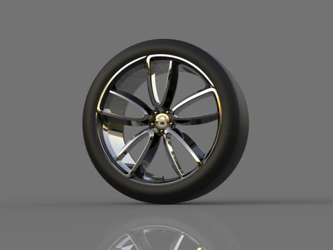 Collection of car wheels 3D Model