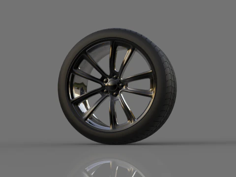 Collection of car wheels 3D Model