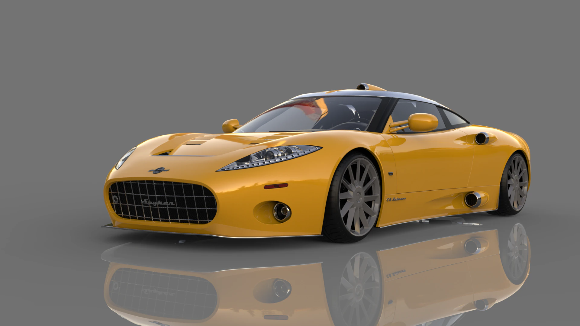 Spyker C8 Aileron 3D Model .c4d .max .obj .3ds .fbx .stl .blend