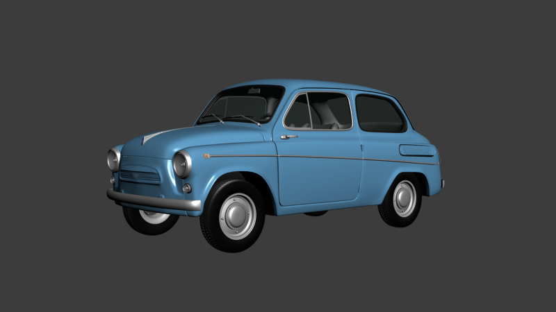 ZAZ 965A Zaporozhets 3D Model .c4d .max .obj .3ds .fbx .stl .blend