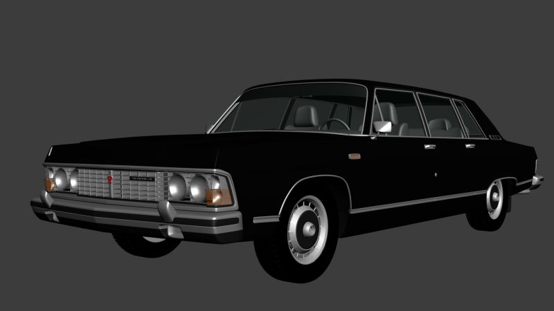 GAZ 14 Chaika 3D Model .c4d .max .obj .3ds .fbx .stl .blend 