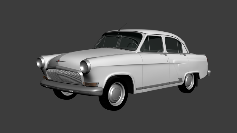 GAZ 21 Volga 3D Model .c4d .max .obj .3ds .fbx .stl .blend 