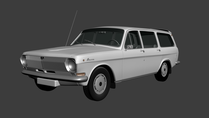 GAZ 24 Volga combi 3D 모델 .c4d .max .obj .3ds .fbx .stl .blend