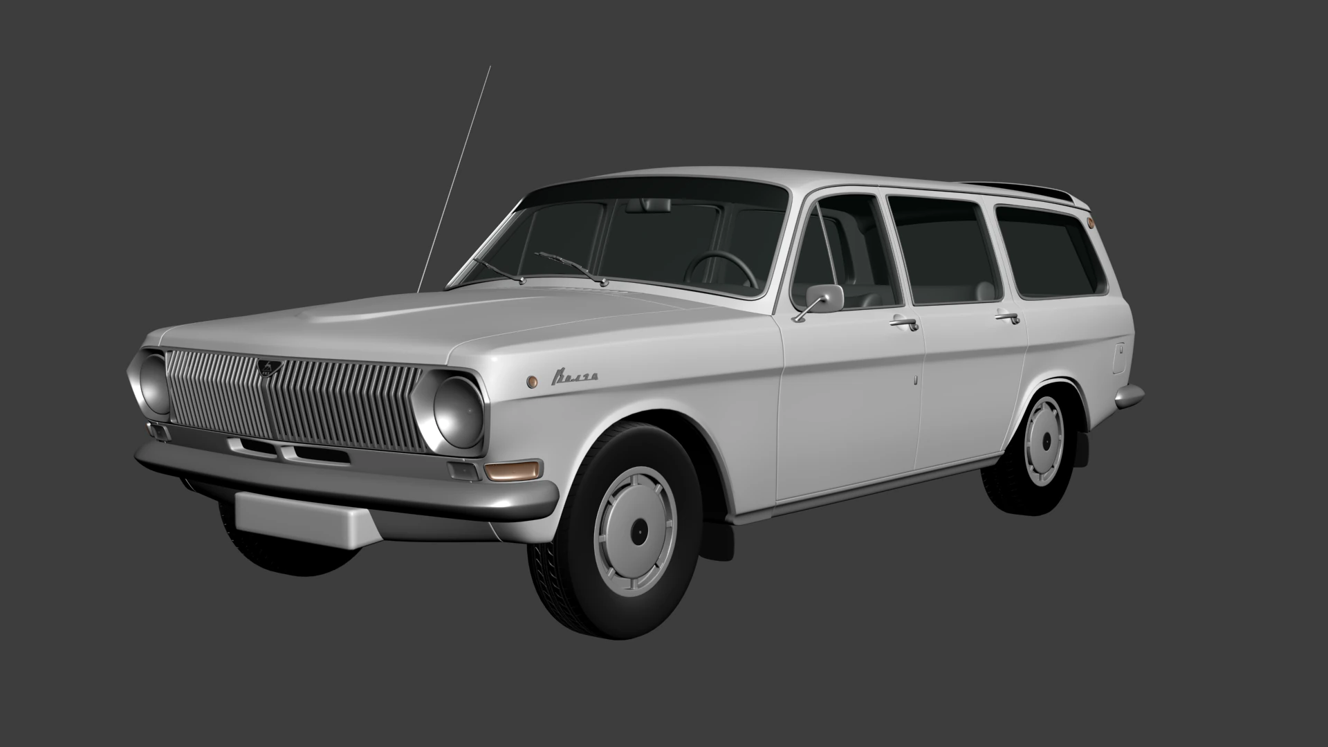 GAZ 24 Volga combi 3D Model .c4d .max .obj .3ds .fbx .stl .blend 