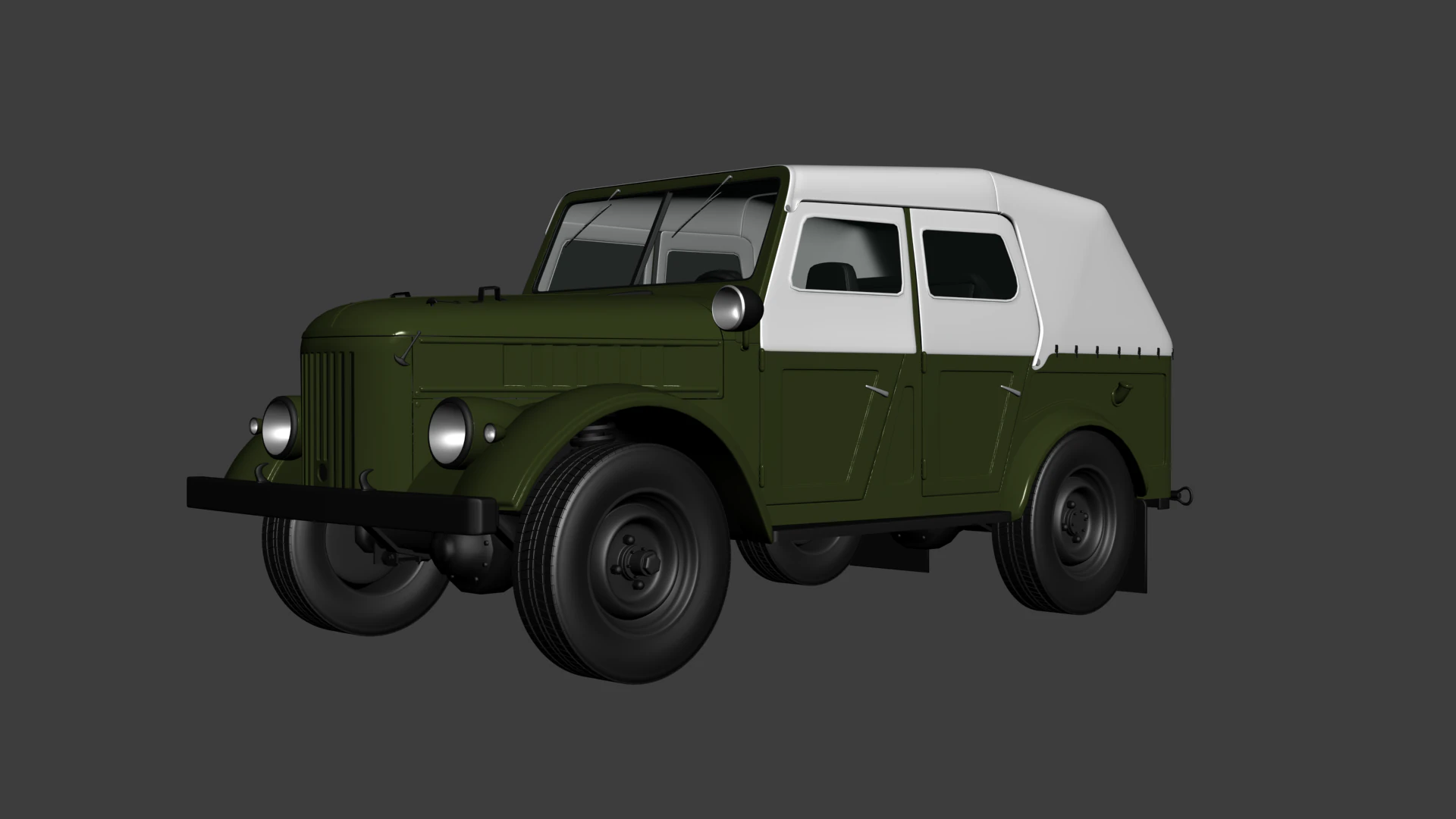 GAZ 69A 1953 3D Model .c4d .max .obj .3ds .fbx .stl .blend 