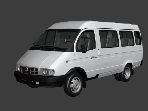 GAZ 3221 Gazelle PassengerVan Modelo 3D