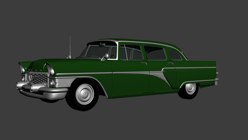 GAZ Chaika Modelo 3D .c4d .max .obj .3ds .fbx .stl .blend 