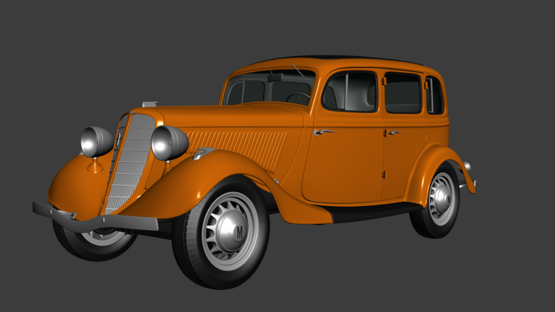 GAZ M-1 3D Model .c4d .max .obj .3ds .fbx .stl .blend 