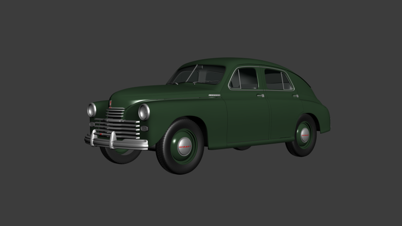 GAZ M20 Pobeda Modèle 3D .c4d .max .obj .3ds .fbx .stl .blend