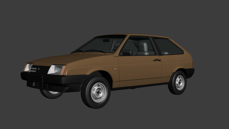 VAZ Lada 2108 3D मॉडल .c4d .max .obj .3ds .fbx .stl .blend