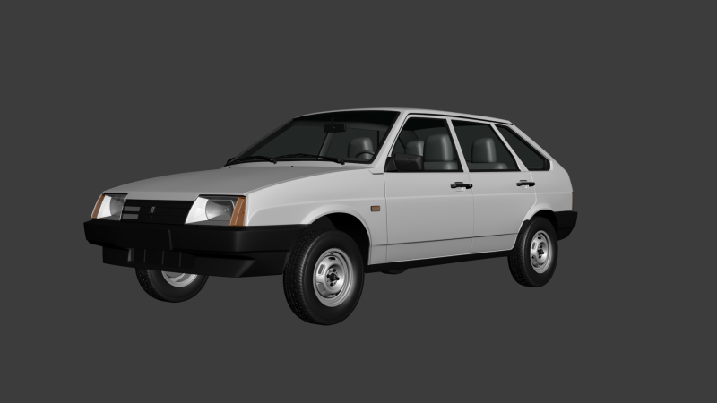 VAZ Lada 2109 3D Model .c4d .max .obj .3ds .fbx .stl .blend