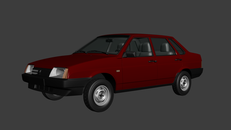 VAZ Lada 21099 Modello 3D .c4d .max .obj .3ds .fbx .stl .blend