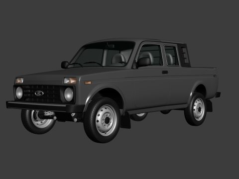 VAZ Lada Niva 4x4 2329 Pickup 3D Modell