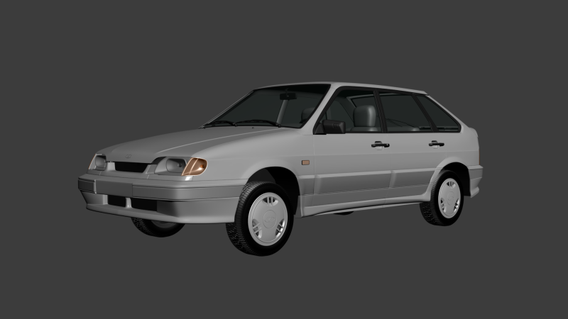 VAZ Lada Samara 2114 3D Model .c4d .max .obj .3ds .fbx .stl .blend 