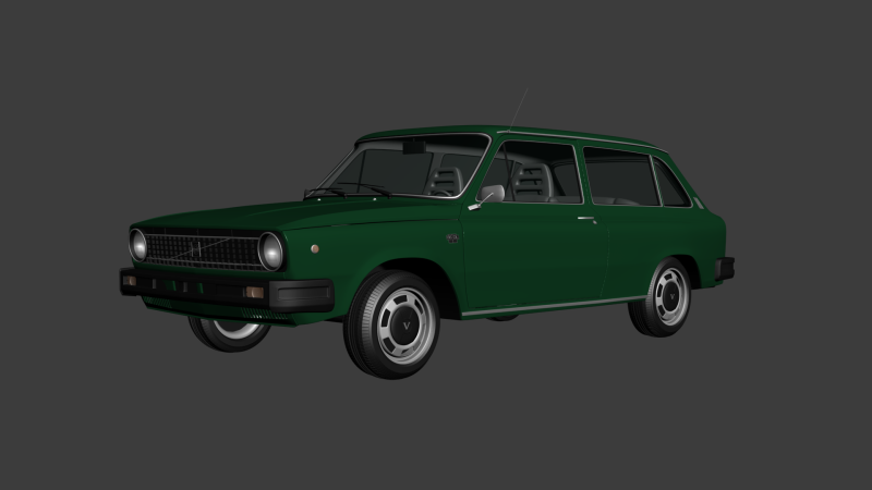 Volvo 66 DL Kombi 3Dモデル .c4d .max .obj .3ds .fbx .stl .blend 