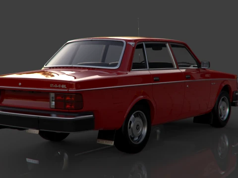 Volvo 244 sedan 3D Model