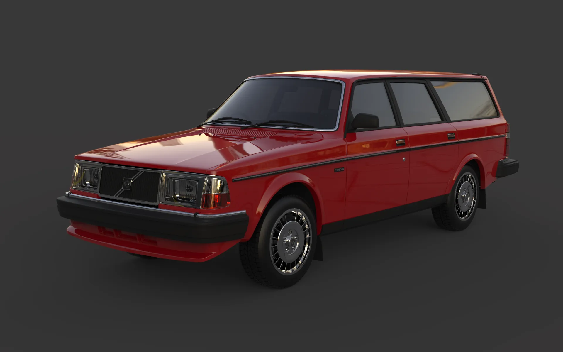 Volvo 245 wagon 3D Model .c4d .max .obj .3ds .fbx .stl .blend