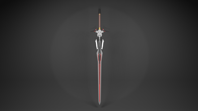 Two-handed sword 3D Model .c4d .max .obj .3ds .fbx .stl .blend 