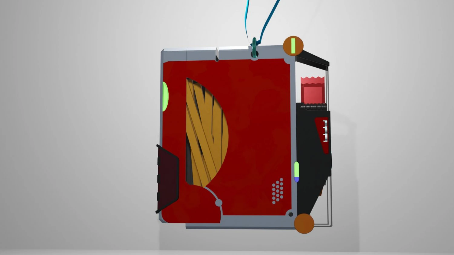 Futuristic food container 3D Model .c4d .max .obj .3ds .fbx .stl .blend 
