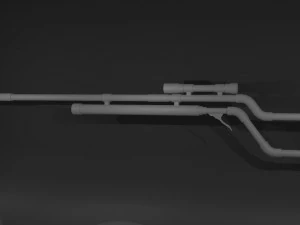 PVCスナイパーライフル 3Dモデル