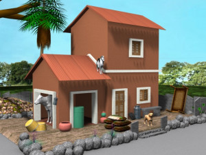 village house Model 3D