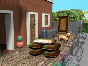 village house Model 3D