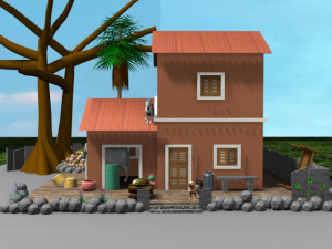 village house Model 3D