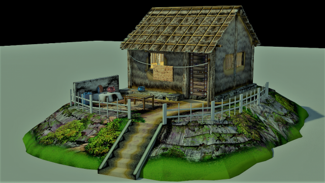huthome 3D Модель .c4d .max .obj .3ds .fbx .stl .blend 