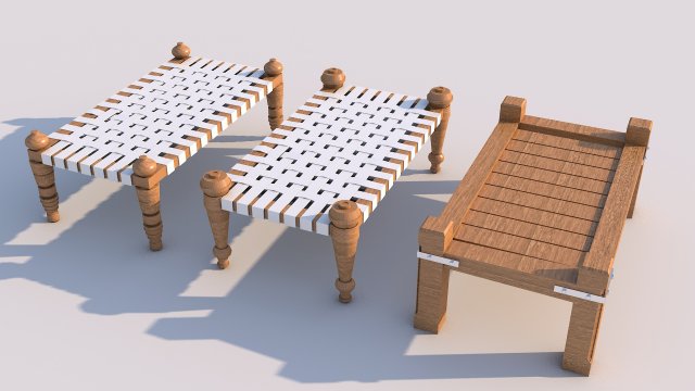 anticbeds Model 3D .c4d .max .obj .3ds .fbx .stl .blend 
