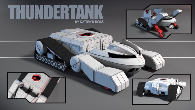 thundercats-the thundertank 3D Модель .c4d .max .obj .3ds .fbx .stl .blend 