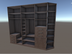 walnut cupboard 3D 模型