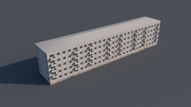 ussr 335 series house 3D Модель .c4d .max .obj .3ds .fbx .stl .blend 