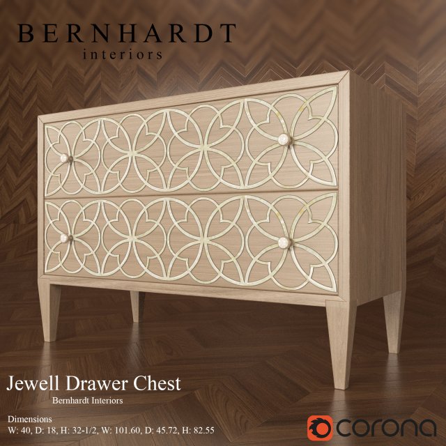 jewell drawer chest bernhardt Modelo 3D .c4d .max .obj .3ds .fbx .stl .blend 