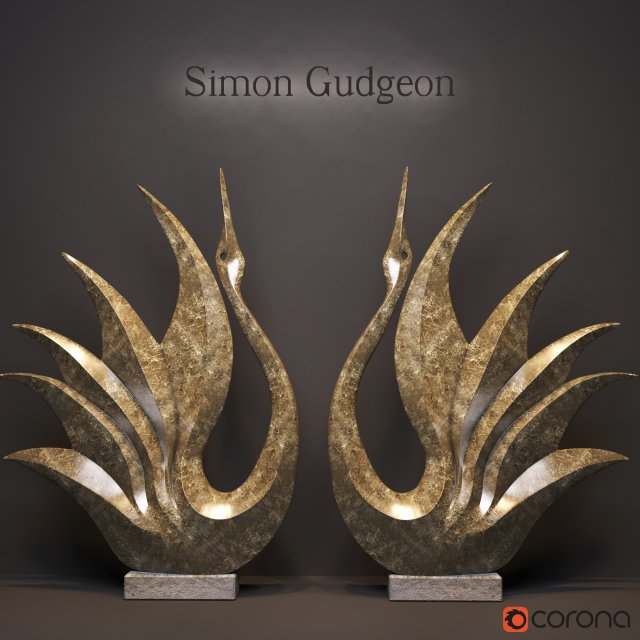bird of happiness by simon gudgeon 3D Модель .c4d .max .obj .3ds .fbx .stl .blend 