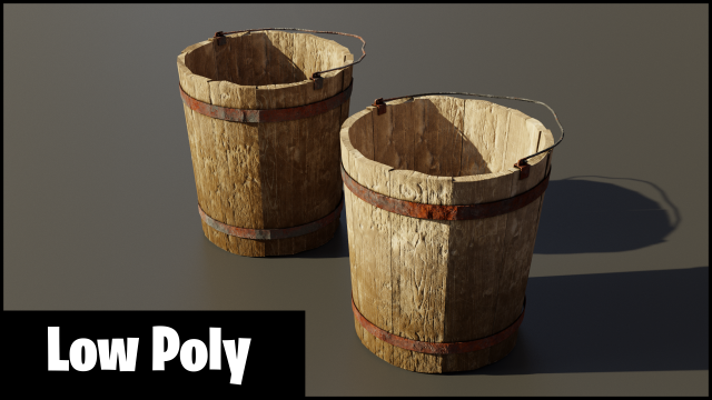 medieval bucket 3D 모델 .c4d .max .obj .3ds .fbx .stl .blend 