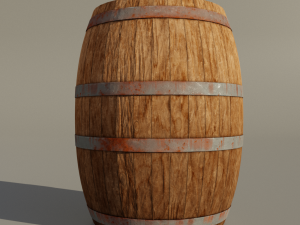 medieval wooden barrel Modèle 3D