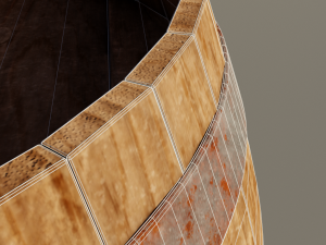 medieval wooden barrel Modèle 3D