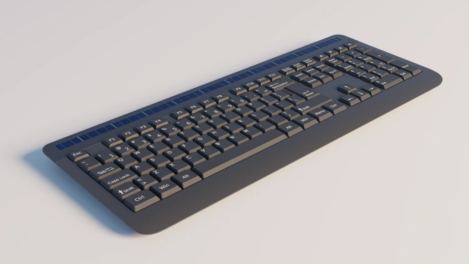 generic wireless keyboard 3D Model .c4d .max .obj .3ds .fbx .stl .blend