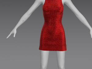 evening dress 3D 모델