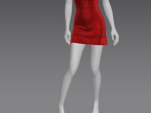 evening dress 3D मॉडल